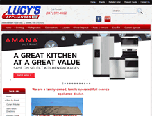 Tablet Screenshot of lucysappliances.com